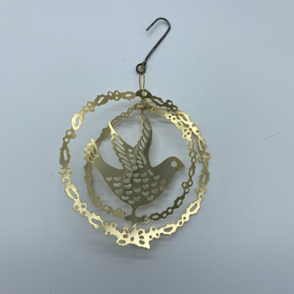Nation's Treasures Other - Bird Dove 24K Gold Finish Brass Christmas Ornament